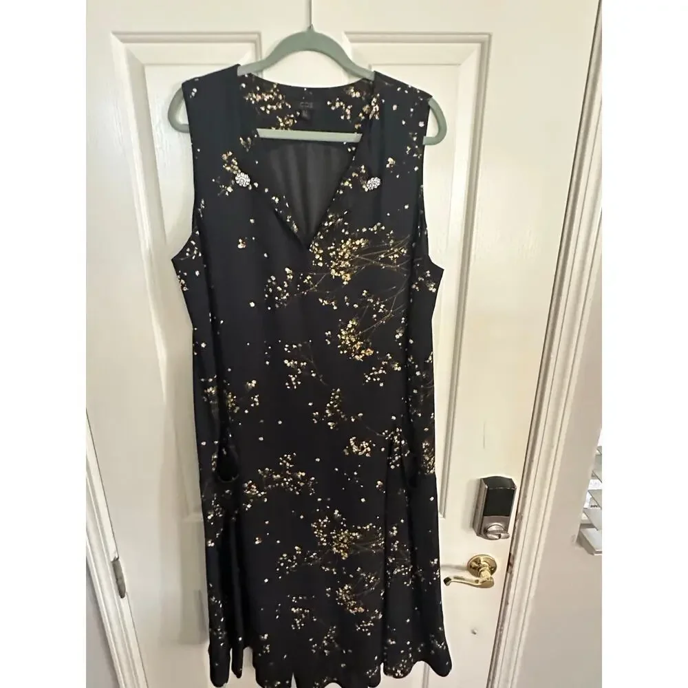 COS Women's Black Fully Lined Handkerchief Asymmetric Midi Dress Size 14 - Picture 6 of 12